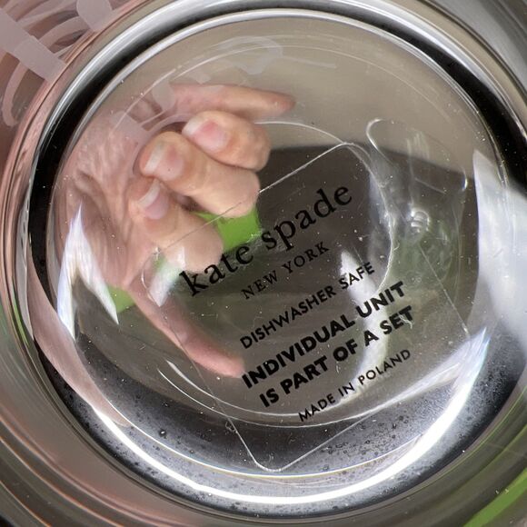 Kate Spade Lenox Two of a Kind HIS & HIS Crystal Glasses Set Wedding Gift CUSTOM - Picture 3 of 6